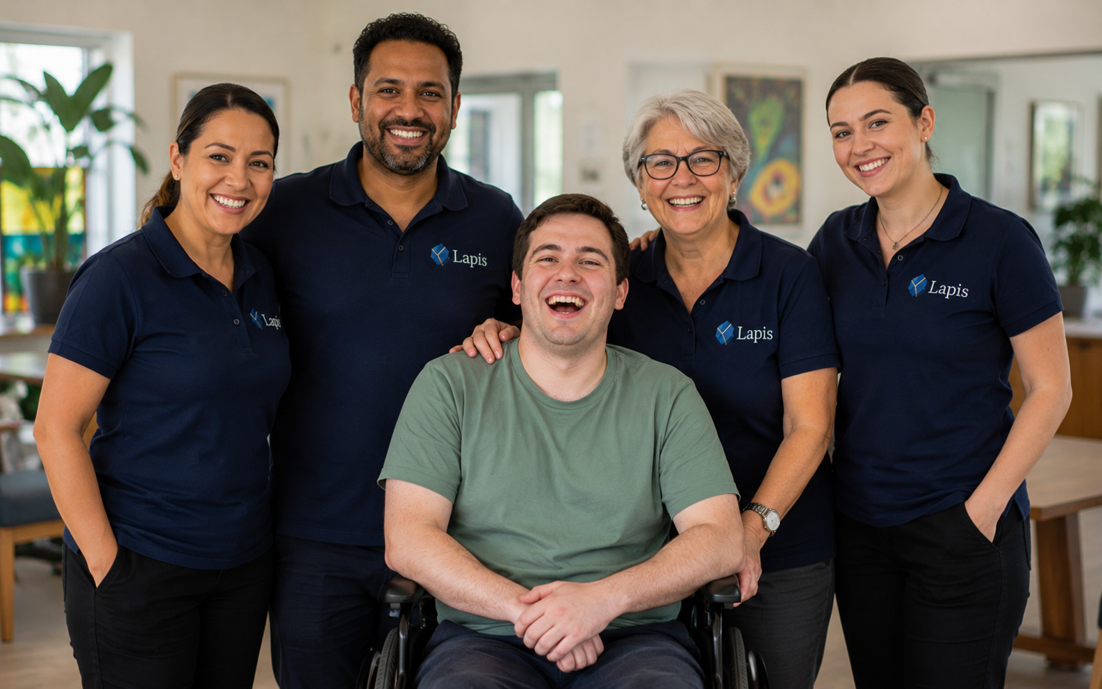 Lapis team supporting participant